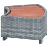   Scalino per Spa Grigio in Polyrattan 92x45x25 cm