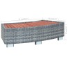   Scalino per Spa Grigio in Polyrattan 92x45x25 cm