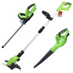 vidaXL Tagliaerba Cordless con Set Attrezzi da Giardino Elettrici