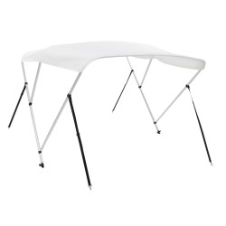   Bimini di Prua con Tendalino a 3 Archi Bianco 183x180x137 cm