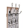 Appendiabiti da Parete con 6 Ganci FAMILY RULES 120x40 cm