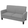   Divano a 2 Posti 135x65x76 cm Grigio Chiaro