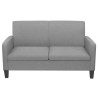   Divano a 2 Posti 135x65x76 cm Grigio Chiaro