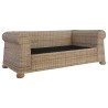   Set di Divani 2 pz con Cuscini in Rattan Naturale