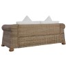   Set di Divani 2 pz con Cuscini in Rattan Naturale