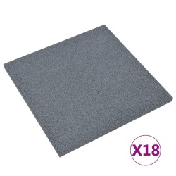   Piastrelle Anticaduta 18 pz in Gomma 50x50x3 cm Grigie