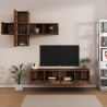   Set di Mobili Porta TV 7 pz Rovere Fumo in Legno Ingegnerizzato