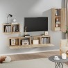   Set di Mobili Porta TV 4 pz Rovere Sonoma in Legno Ingegnerizzato