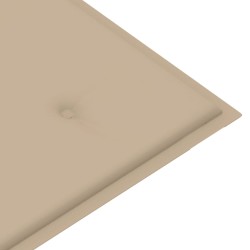 vidaXL Panca da Giardino con Cuscino Beige 112 cm in Legno di Teak