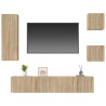   Set di Mobili Porta TV 5 pz Rovere Sonoma in Legno Ingegnerizzato