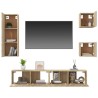   Set di Mobili Porta TV 5 pz Rovere Sonoma in Legno Ingegnerizzato