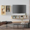   Set di Mobili Porta TV 4 pz Rovere Sonoma in Legno Ingegnerizzato