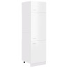   Armadio per Frigo Bianco Lucido 60x57x207 cm in Truciolato