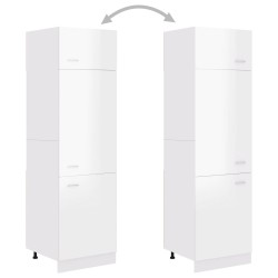   Armadio per Frigo Bianco Lucido 60x57x207 cm in Truciolato