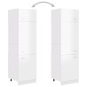   Armadio per Frigo Bianco Lucido 60x57x207 cm in Truciolato