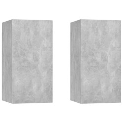   Mobili TV Grigio Cemento 2 pz 30,5x30x60 cm in Truciolato