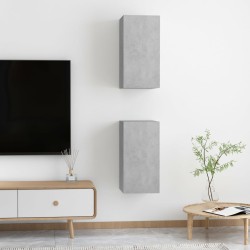   Mobili TV Grigio Cemento 2 pz 30,5x30x60 cm in Truciolato