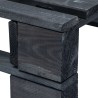 vidaXL Ottomana da Giardino Pallet in Legno di Pino Impregnato Nero