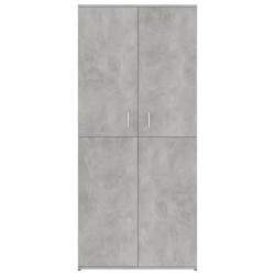   Scarpiera Grigio Cemento 80x39x178 cm in Truciolato