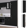   Armadio per Frigo Nero 60x57x207 cm in Legno Ingegnerizzato