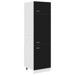   Armadio per Frigo Nero 60x57x207 cm in Legno Ingegnerizzato