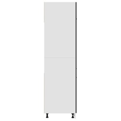   Armadio per Frigo Nero 60x57x207 cm in Legno Ingegnerizzato