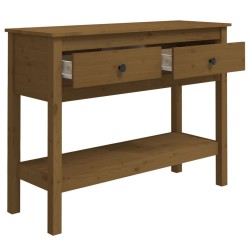   Tavolo Consolle Miele 100x35x75 cm in Legno Massello di Pino