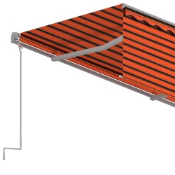    Tenda da Sole Retrattile con Parasole 4x3 m Arancio e Marrone