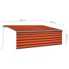    Tenda da Sole Retrattile con Parasole 4x3 m Arancio e Marrone