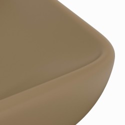 vidaXL Lavandino Lusso Rettangolare Crema Opaco 71x38 cm in Ceramica