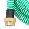 vidaXL Tubo di Aspirazione con Connettori in Ottone 20 m 25 mm Verde