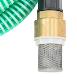 vidaXL Tubo di Aspirazione con Connettori in Ottone 20 m 25 mm Verde