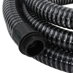 vidaXL Tubo di Aspirazione con Connettori in Ottone 5 m 25 mm Nero