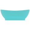 vidaXL Lavabo con Troppopieno Ovale Turchese Opaco 58,5x39 cm Ceramica