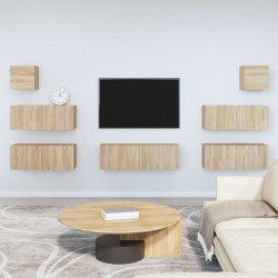   Set di Mobili Porta TV 7 pz Rovere Sonoma in Legno Ingegnerizzato