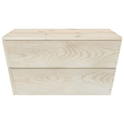   Tavoli da Giardino 2 pz 60x60x30cm in Legno di Abete Impregnato