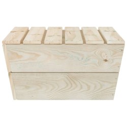   Tavoli da Giardino 2 pz 60x60x30cm in Legno di Abete Impregnato