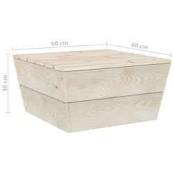   Tavoli da Giardino 2 pz 60x60x30cm in Legno di Abete Impregnato