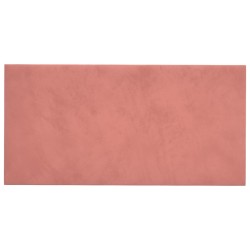 Pannelli Murali 12 pz Rosa 30x15 cm in Velluto 0,54 m²