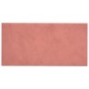 Pannelli Murali 12 pz Rosa 30x15 cm in Velluto 0,54 m²