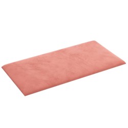 Pannelli Murali 12 pz Rosa 30x15 cm in Velluto 0,54 m²