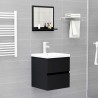   Specchio da Bagno Nero 40x10,5x37 cm in Truciolato