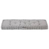 Cuscino per Pallet e Pavimento in Cotone 120x40x7 cm Grigio