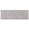 Cuscino per Pallet e Pavimento in Cotone 120x40x7 cm Grigio