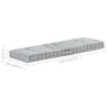 Cuscino per Pallet e Pavimento in Cotone 120x40x7 cm Grigio