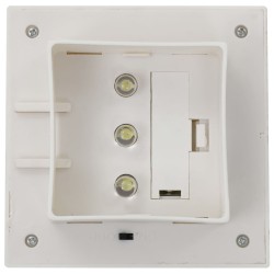 vidaXL Lampade Solari da Esterno 12 pz LED Quadrate 12 cm Bianche