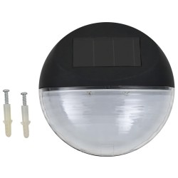 vidaXL Lampade Solari da Parete da Esterno a LED 24 pz Rotonde Nere