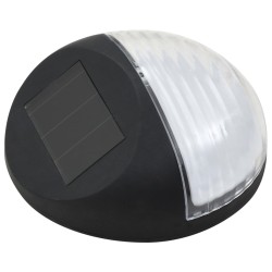 vidaXL Lampade Solari da Parete da Esterno a LED 24 pz Rotonde Nere