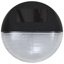 vidaXL Lampade Solari da Parete da Esterno a LED 24 pz Rotonde Nere