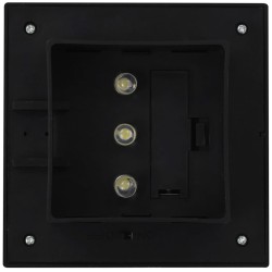 vidaXL Lampade Solari da Esterno 12 pz LED Quadrate 12 cm Nere